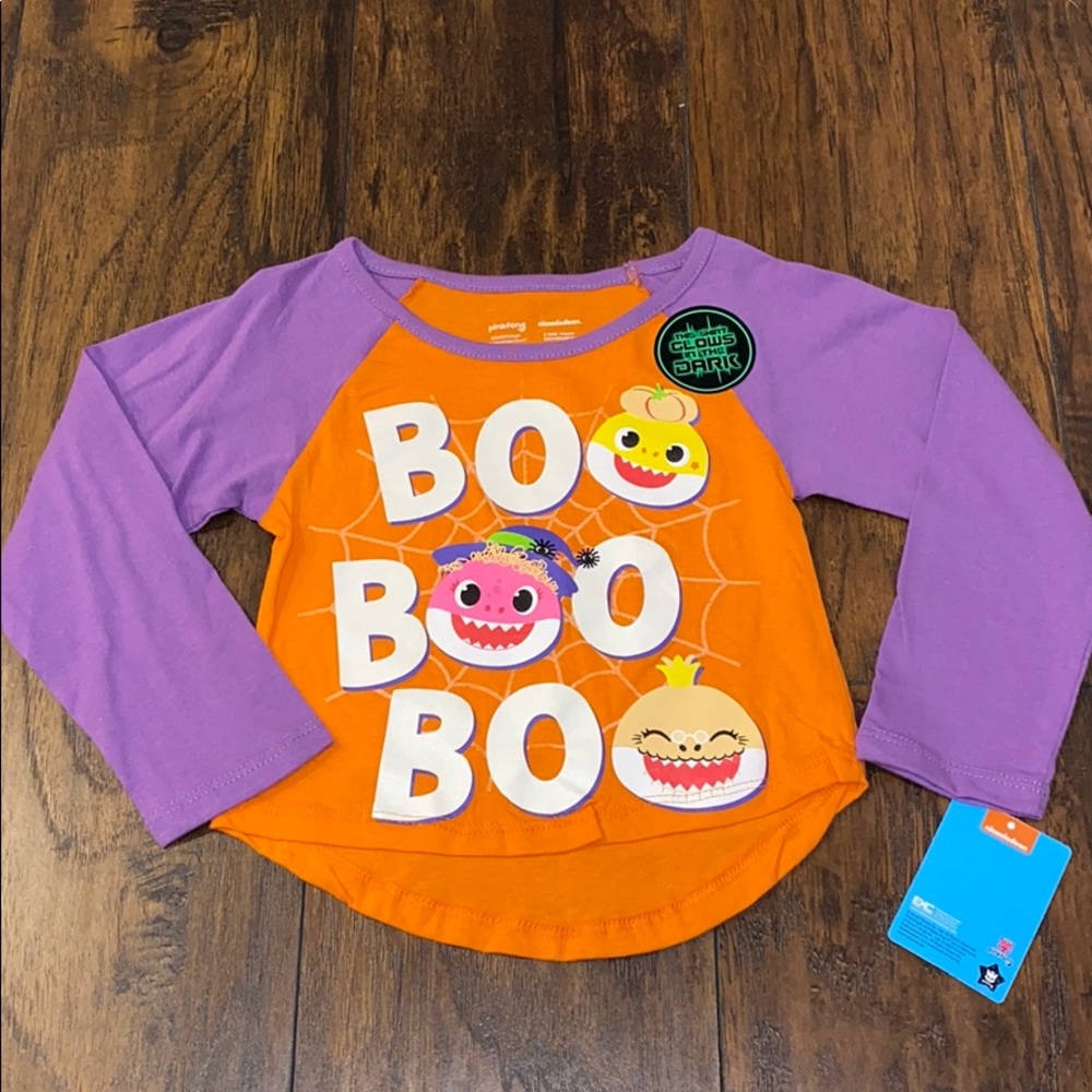 Baby Shark Boo Boo Boo Jersey Style Top